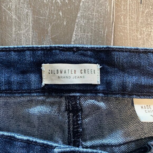 Coldwater Creek Womens Jeans Size 18 CroppedDark Wash Tapered Leg Stretch Denim - Picture 5 of 8